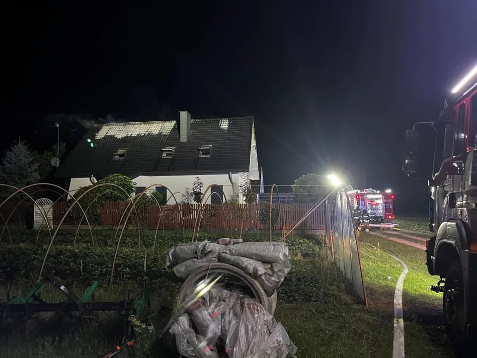 Pożar domu w Kolbuszowej Dolnej